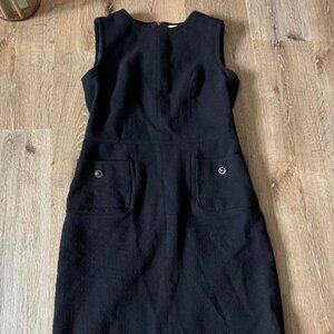 Tory Burch Black Wool Sleeveless Classy Dress Size 6